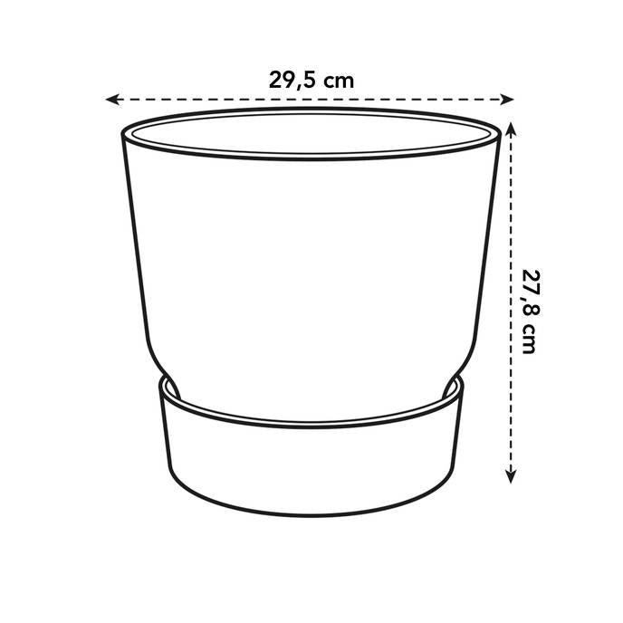 Macetero con plato integrado Greenville Elho Blanco 30 cm