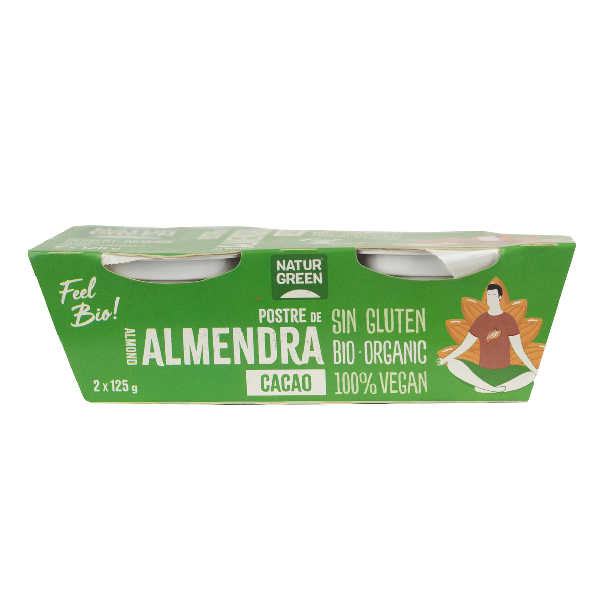 Dessert aux amandes et au cacao NaturGreen, 2 x 125 g