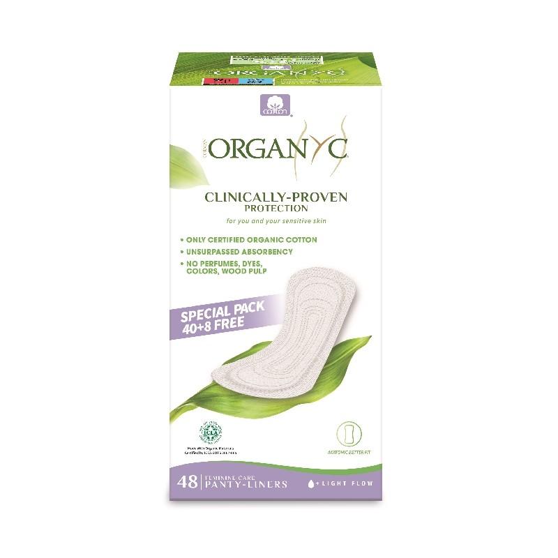 Salvaslip Ultrafino Organyc 48 Ud
