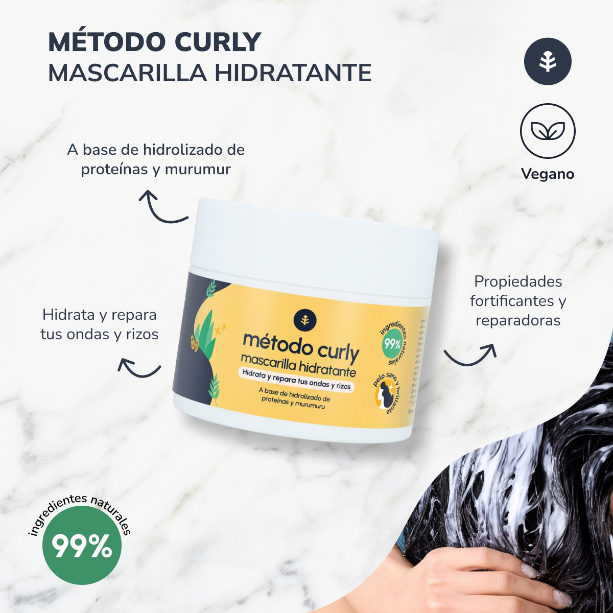 Curly Method Pack : shampoing, masque et laisser agir Planeta Huerto