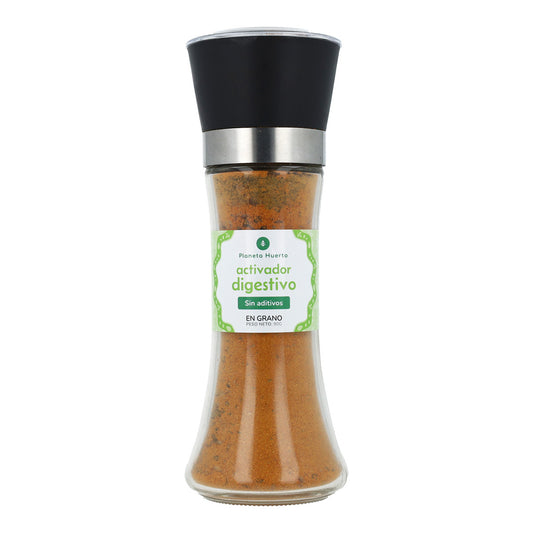Molinillo Sal Rosa con jengibre, cúrcuma y pimienta ECO Planeta Huerto 200g