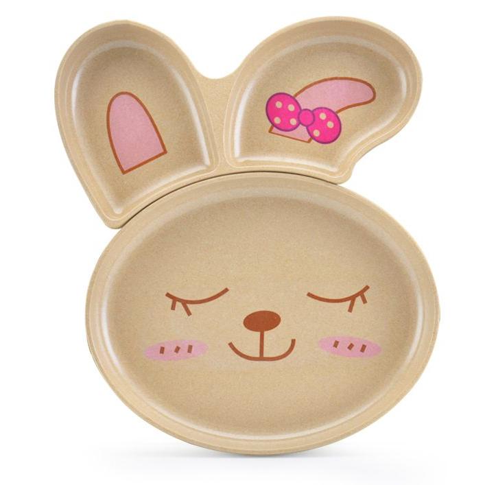 Plato infantil animales Husk's plato conejita (2 piezas)