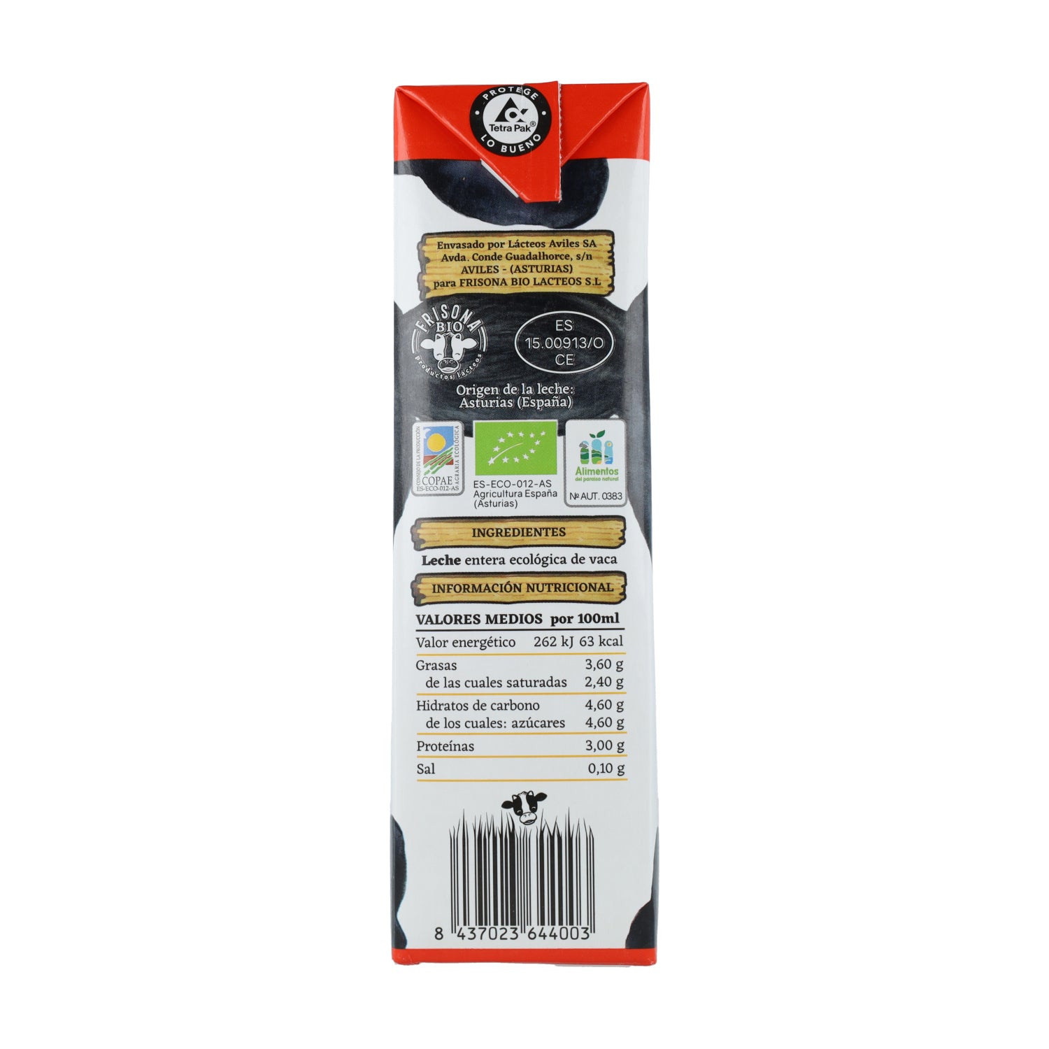 Lait entier bio Frisona 1 L