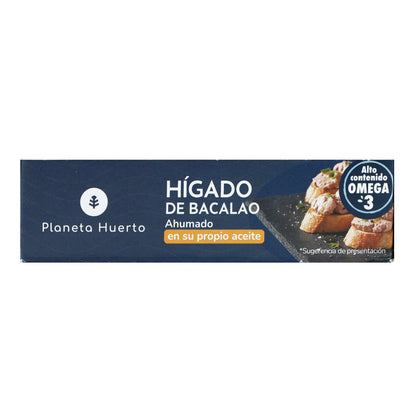 Pack 12x Hígado de bacalao en su propio aceite MSC pesca sostenible Planeta Huerto 120 g
