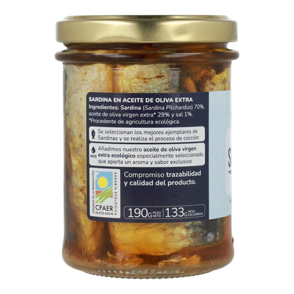 Pack 12x Sardinas en aceite de oliva virgen extra ECO Planeta Huerto 190 g