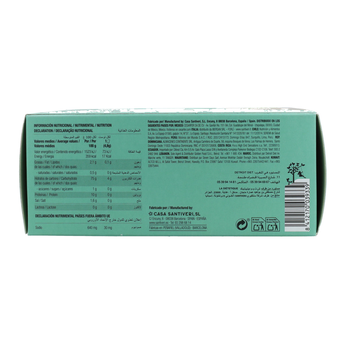 Tranches de pain légères et croustillantes au sarrasin bio Santiveri 100 g