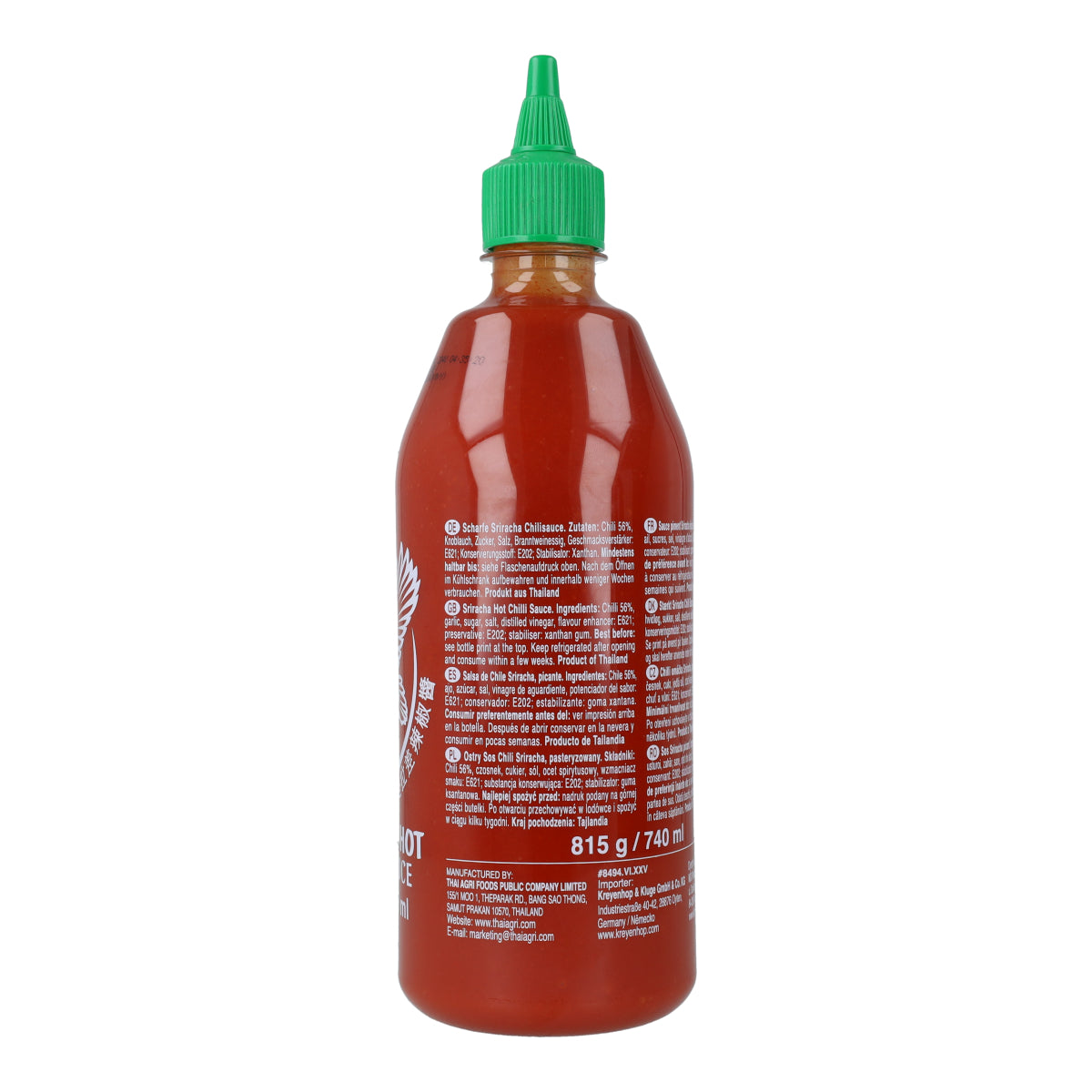 Sauce Sriracha au piment traditionnel sans glutamate monosodique Uni-Eagle 815 g – Épicée et crémeuse, à la thaïlandaise