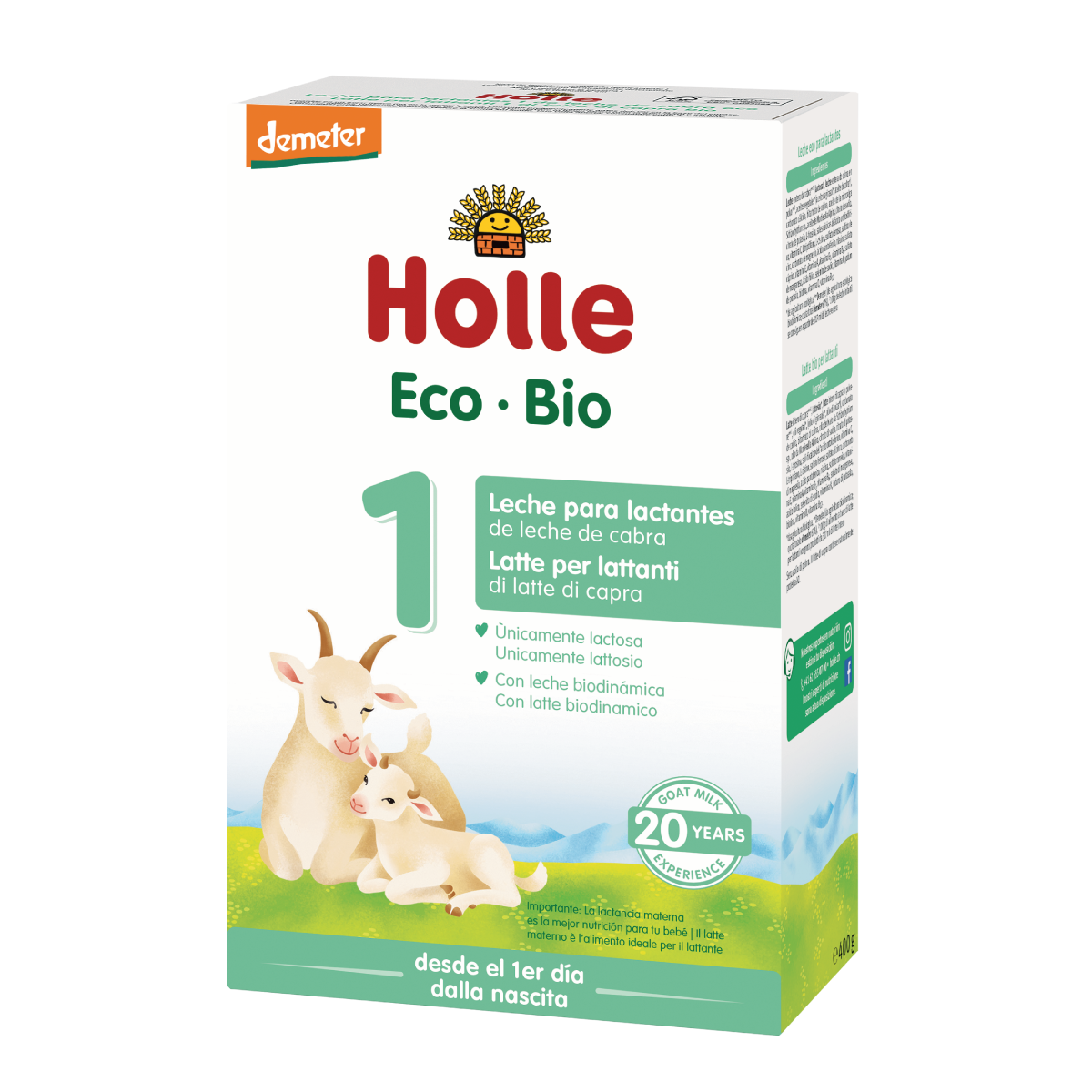 Lait de chèvre pour nourrissons Formule 1 biologique Demeter Holle 400 g