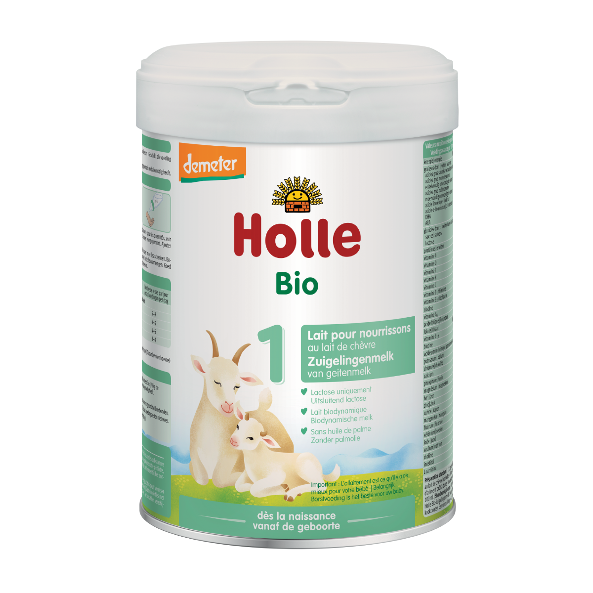 Lait de chèvre pour nourrissons 1 (BOÎTE), Holle, 800 g
