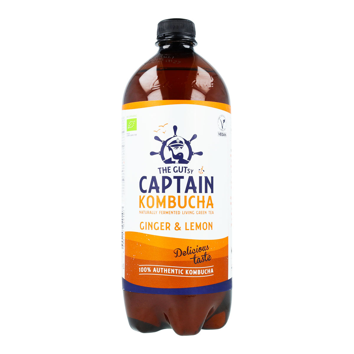 Boisson Kombucha BIO Gingembre et Citron Captain Kombucha 1 L