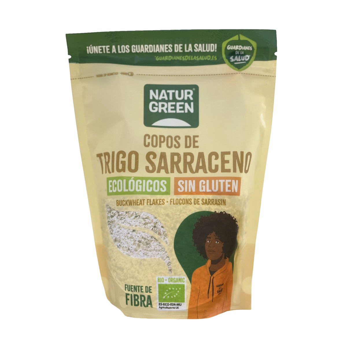 Packs de 2 paquets de flocons de sarrasin bio sans gluten Naturgreen 2 paquets de 250 g