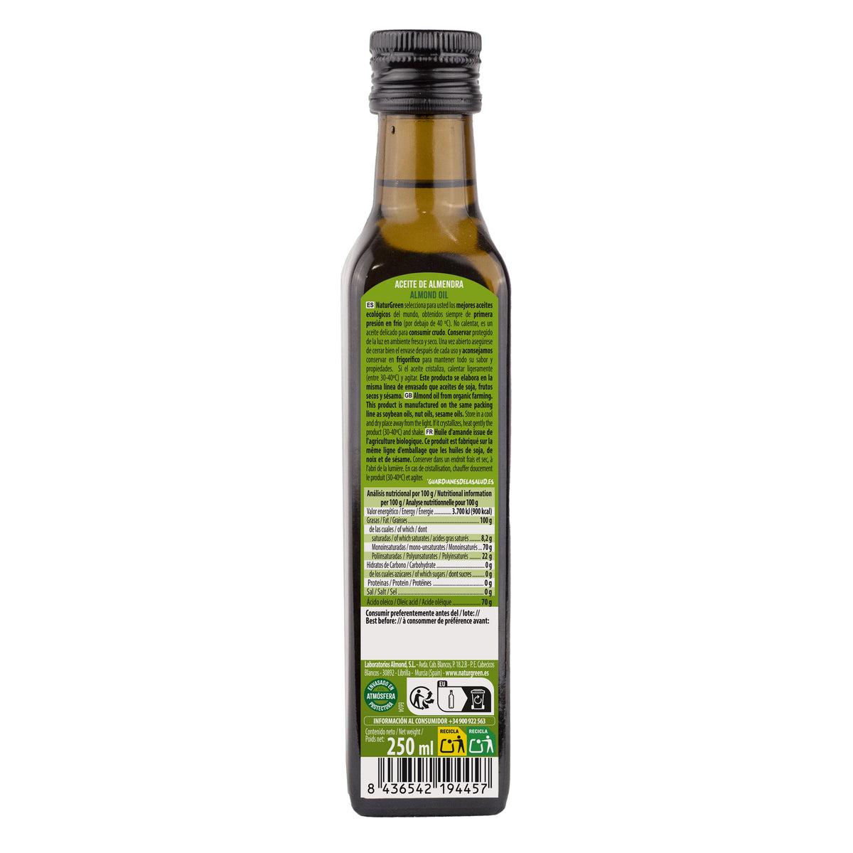Huile d'amande bio NaturGreen 250 ml