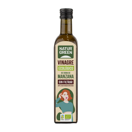 Vinaigre de cidre de pomme bio non filtré NaturGreen 500 ml