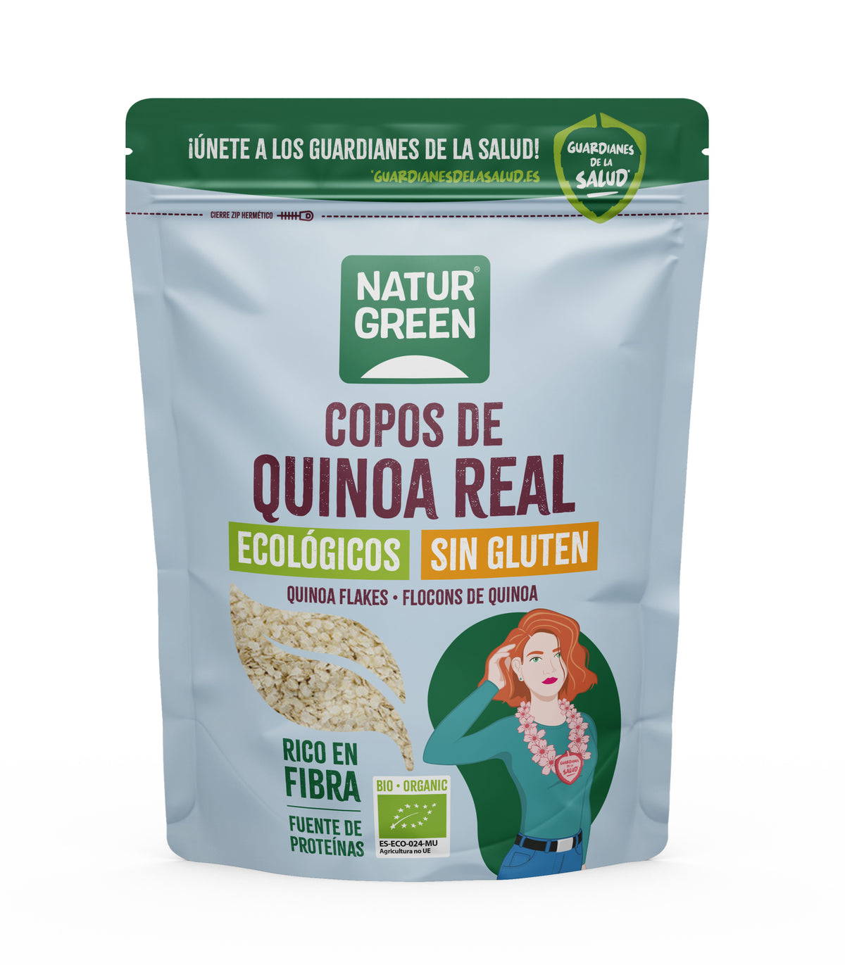 Flocons de quinoa royal bio sans gluten NaturGreen 200 g