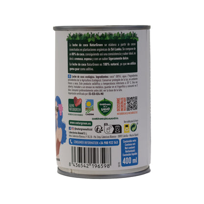 Lait de coco bio NaturGreen 400 g / 400 ml