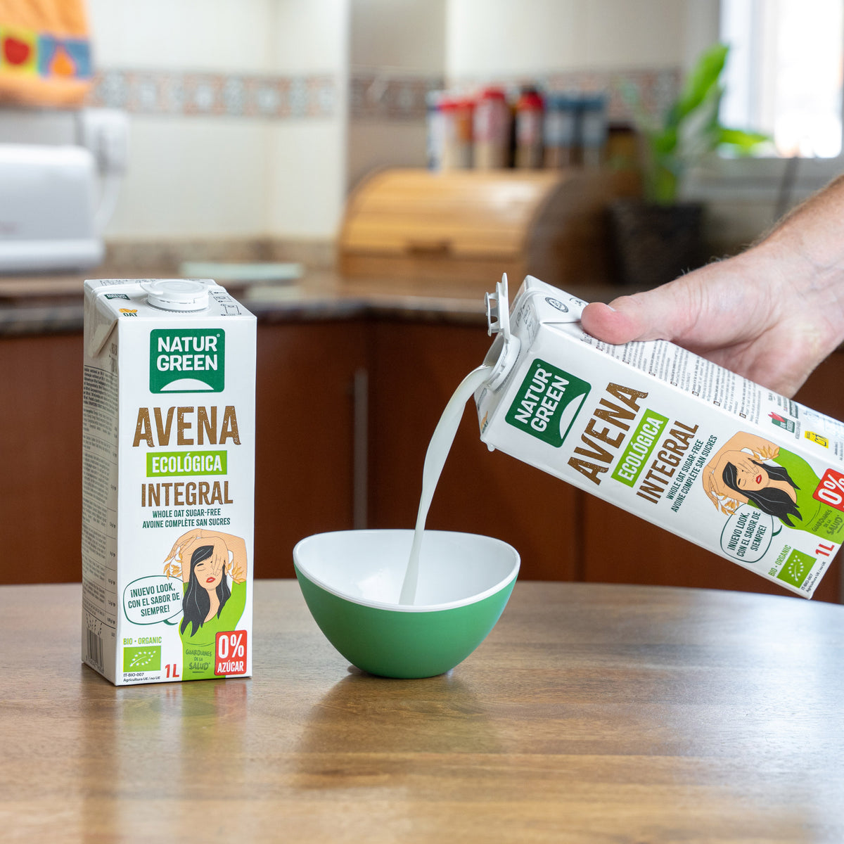 Pack 6 unités Boisson à l'avoine complète 0 % sucres Bio NaturGreen 1 L