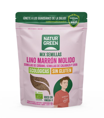 Graines de lin, de chanvre, de courge et de chia Bio NaturGreen 150 g