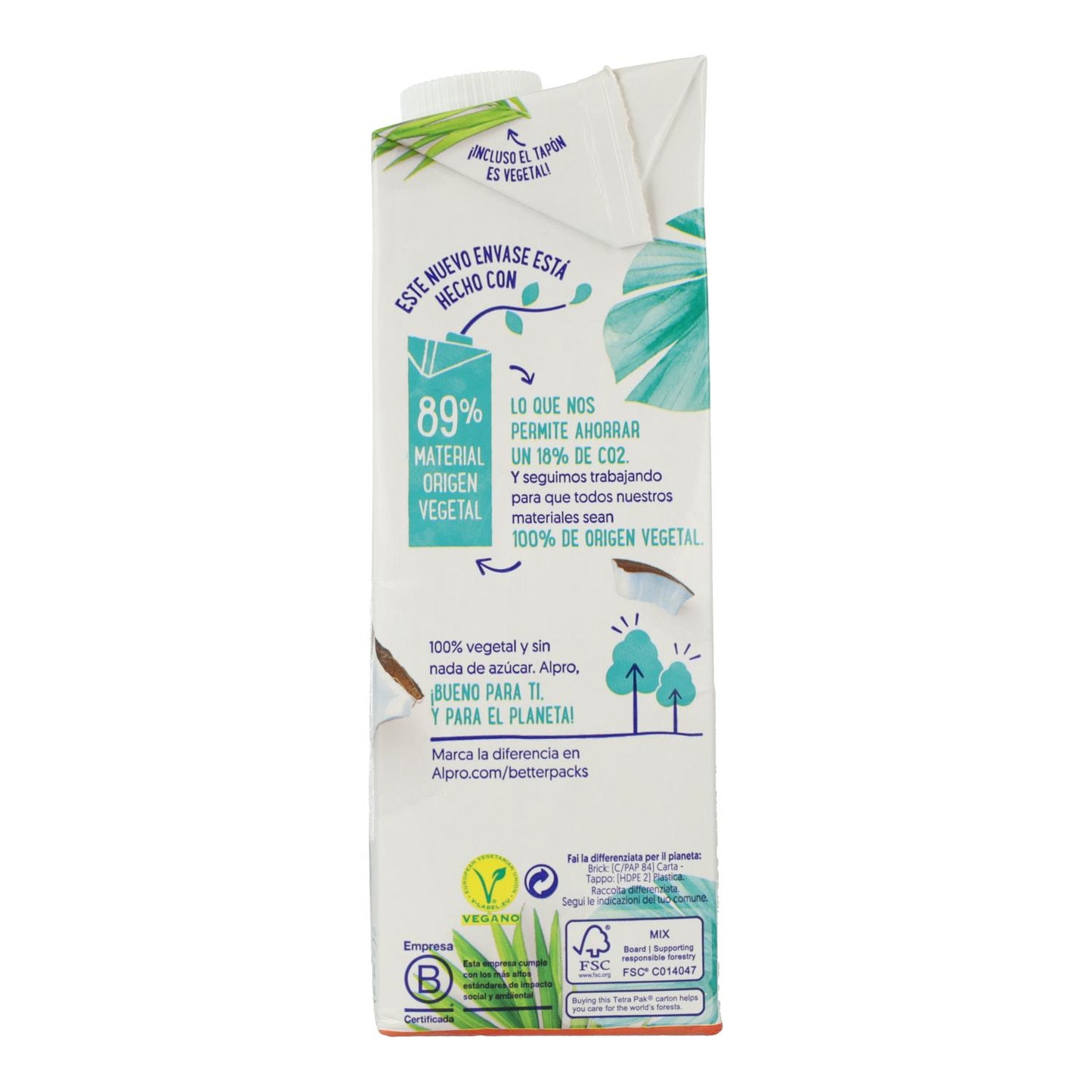 Pack 6x Boissons Coco Sans Sucre Alpro 1 Litre