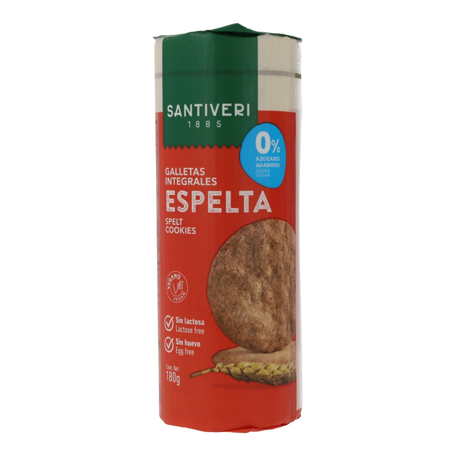 Galletas Integrales Espelta 0% azúcares Santiveri 180 g