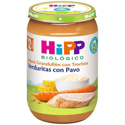 Pack x 3 Tarrito de verduritas con pavo bio +12 meses HiPP 220 g