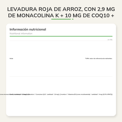 Información nutricional