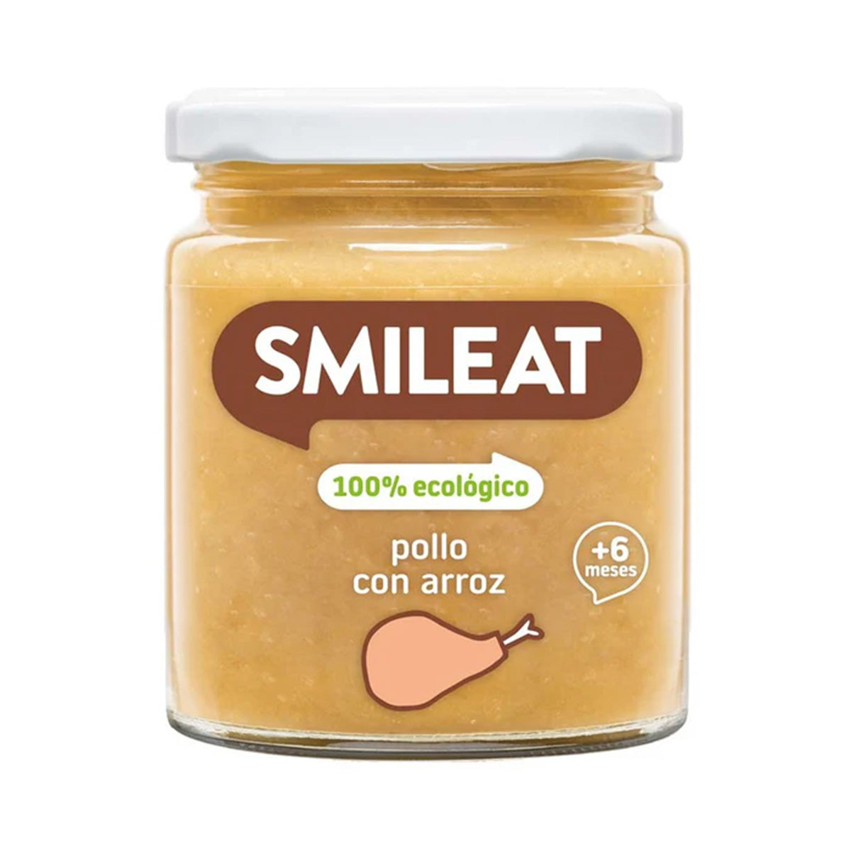 Pack 12x Tarritos Dorados BIO pollo con arroz +6 meses Smileat, 230g