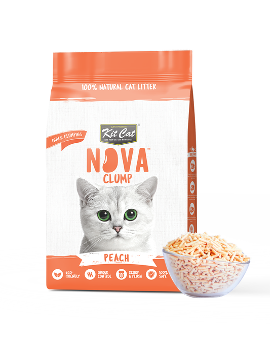 Kit Cat Arena Eco SoyaClump - Peach 7 L Litière pour chat
