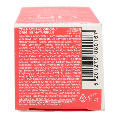 Gel crème solaire Hydra Fresh SPF50 Apivita 50 ml