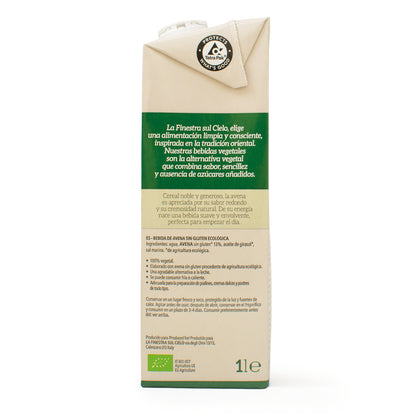 Pack 6 x Boisson à l'avoine sans gluten La Finestra Sul Cielo 1 L