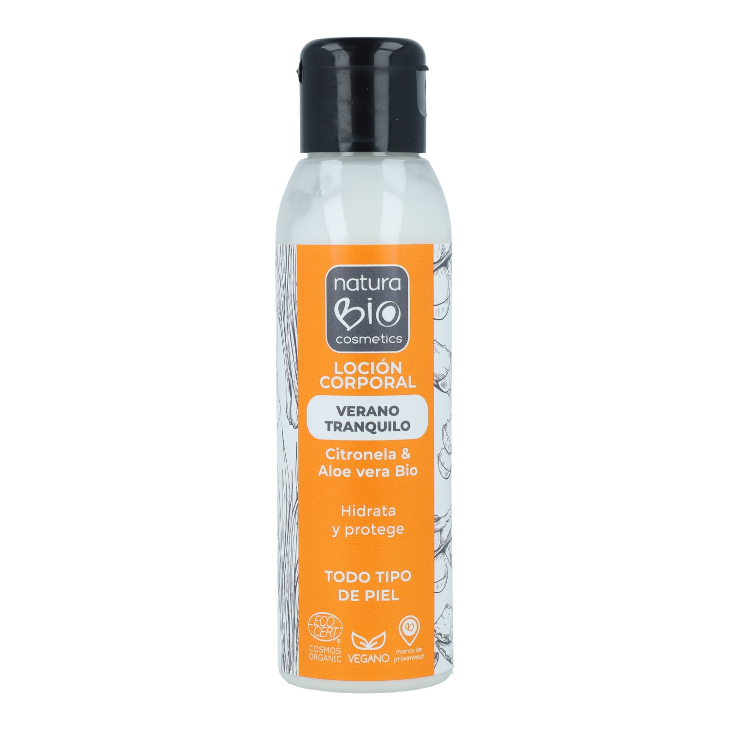 Loción Corporal Repelente con Citronela Verano Tranquilo NaturaBIO 100 ml