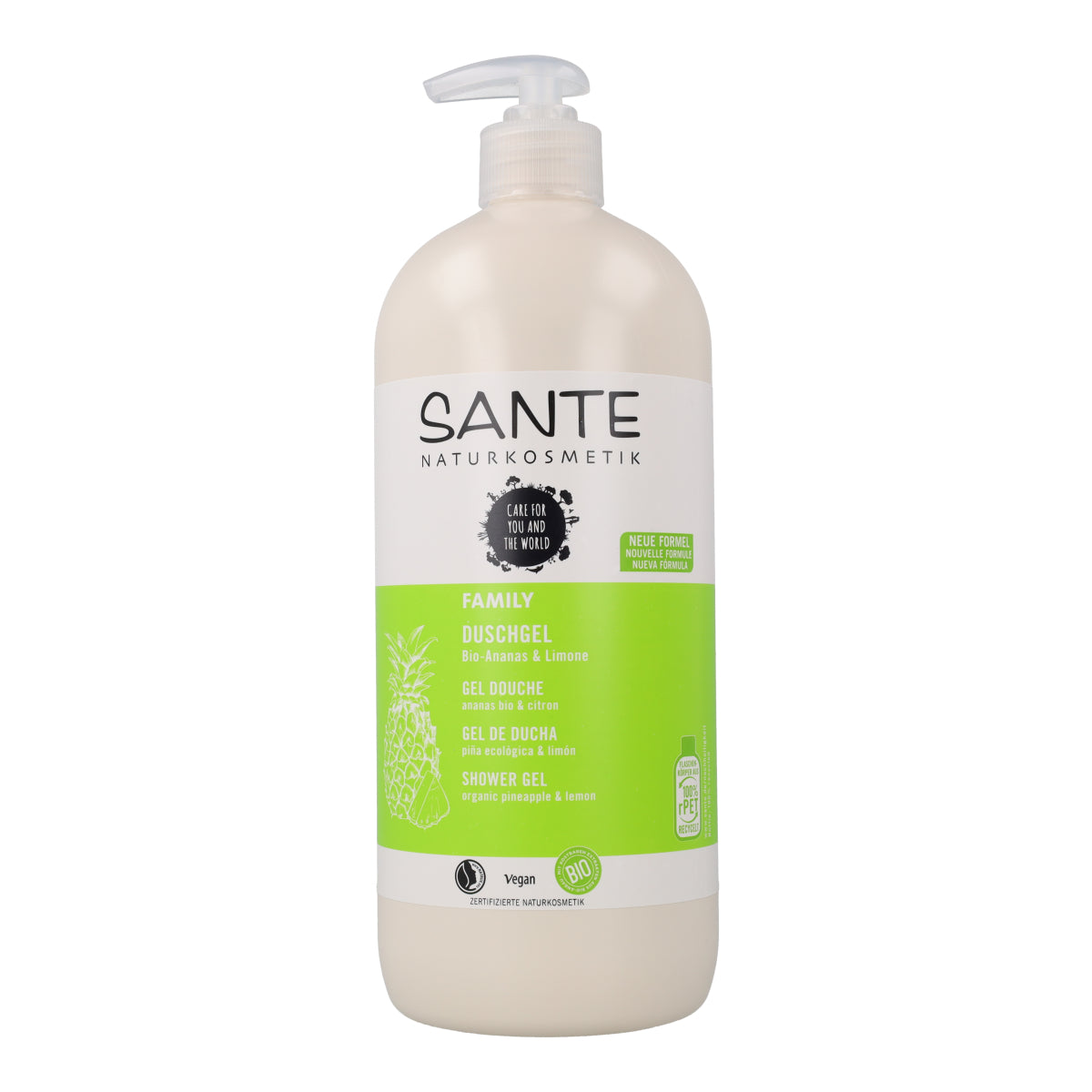 Gel douche bio à l'ananas et au citron Sante 950 ml
