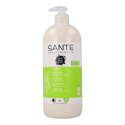 Gel douche bio à l'ananas et au citron Sante 950 ml