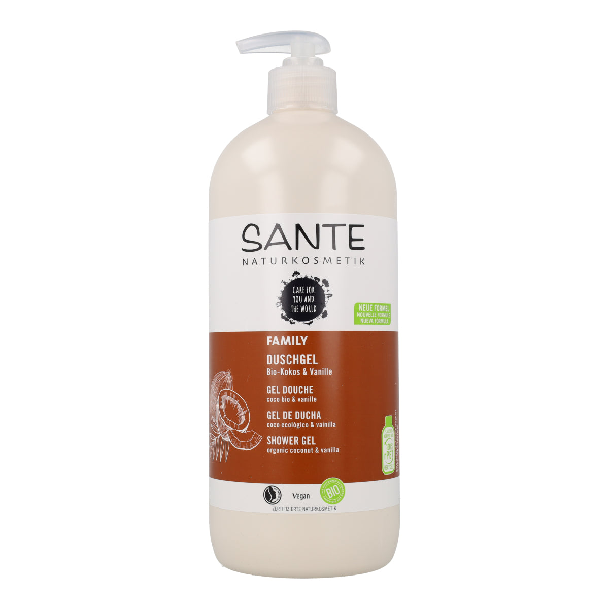BIO douchegel kokos en vanille Sante 950 ml
