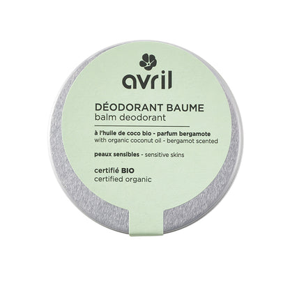 Bálsamo desodorante pieles sensibles bergamota, Avril, 85 g