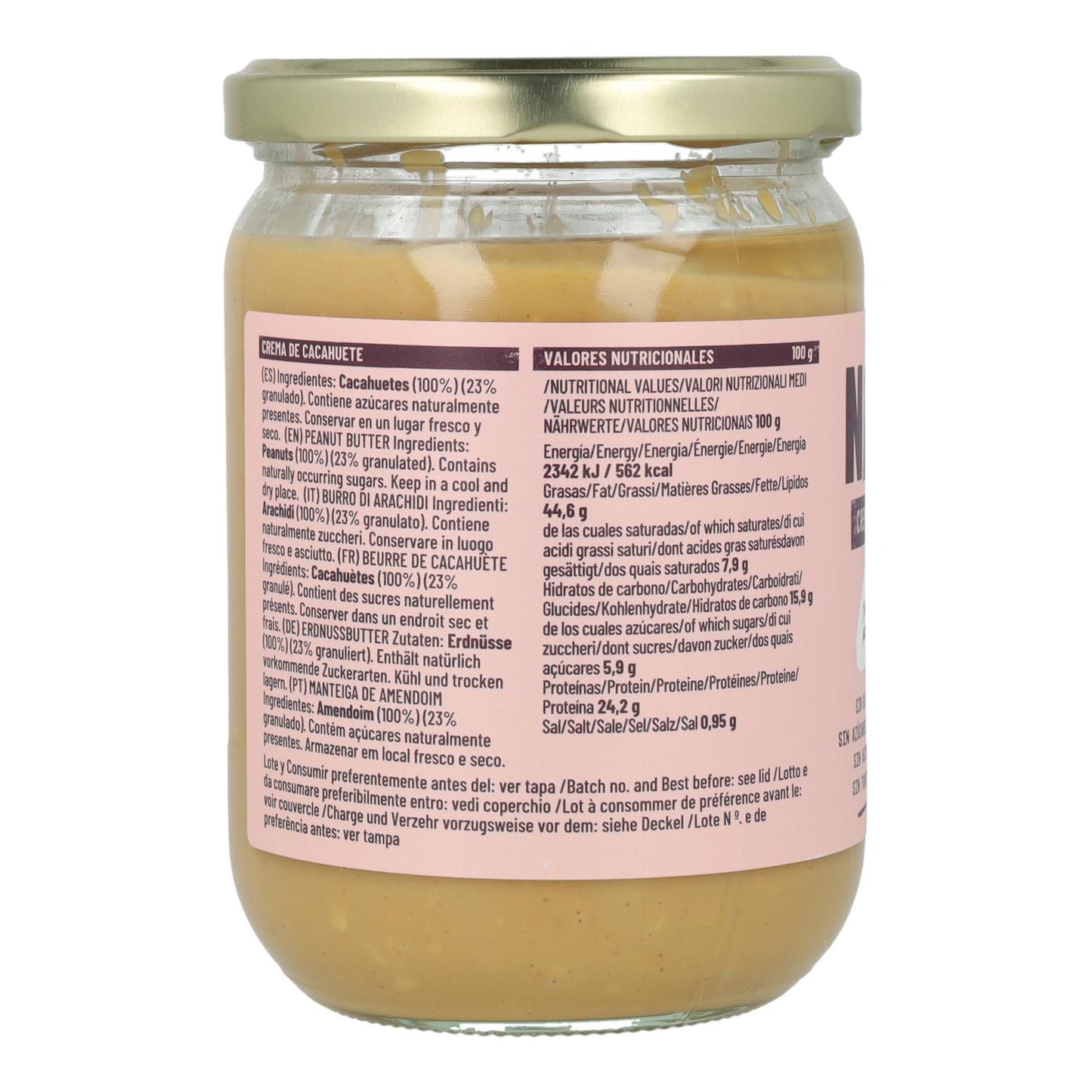 Crema de Cacahuete Crunchy Natruly 500 g