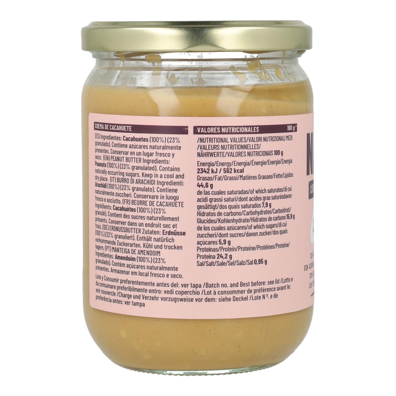 Crema de Cacahuete Crunchy Natruly 500 g