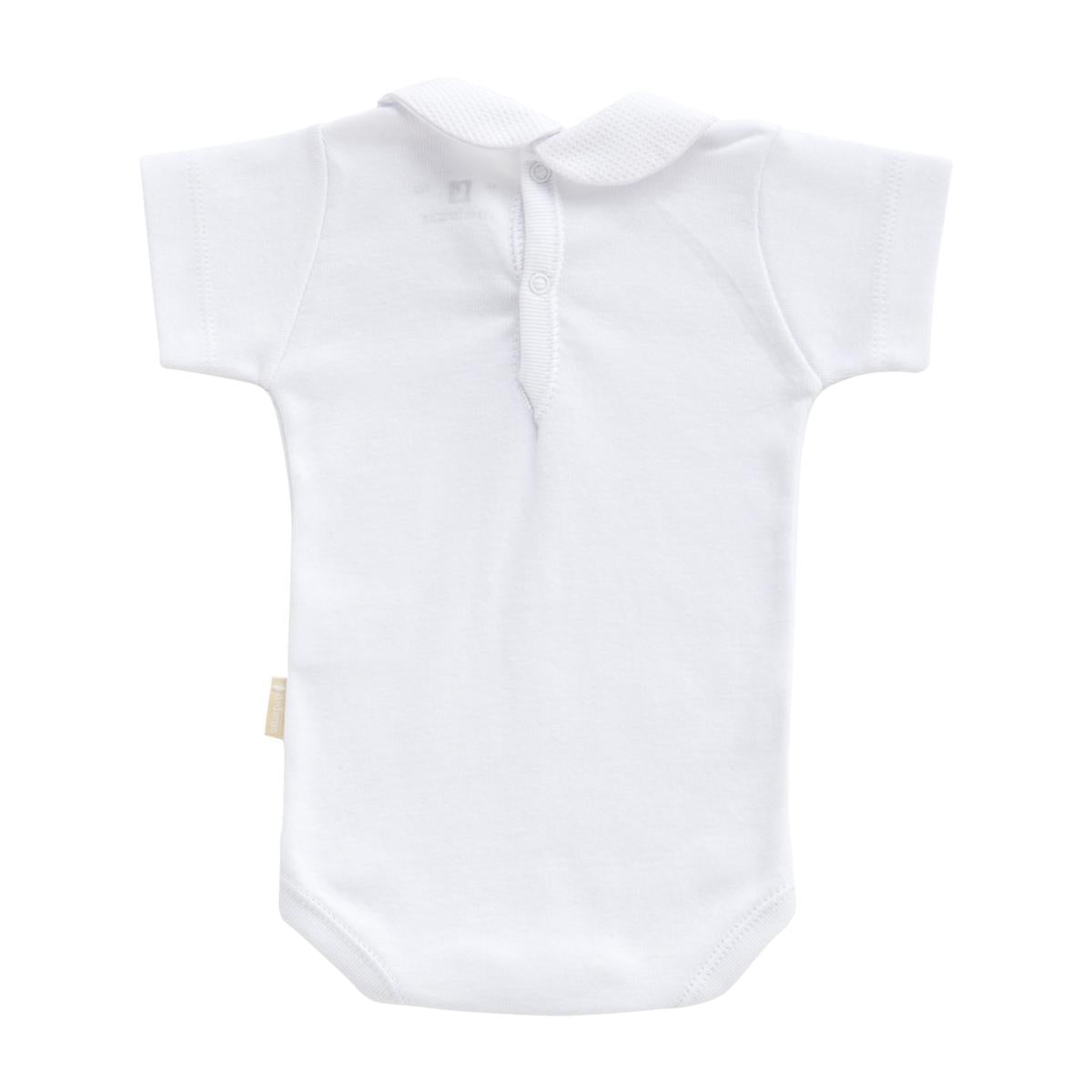 Body con cuello y manga corta blanco Cambrass talla 3