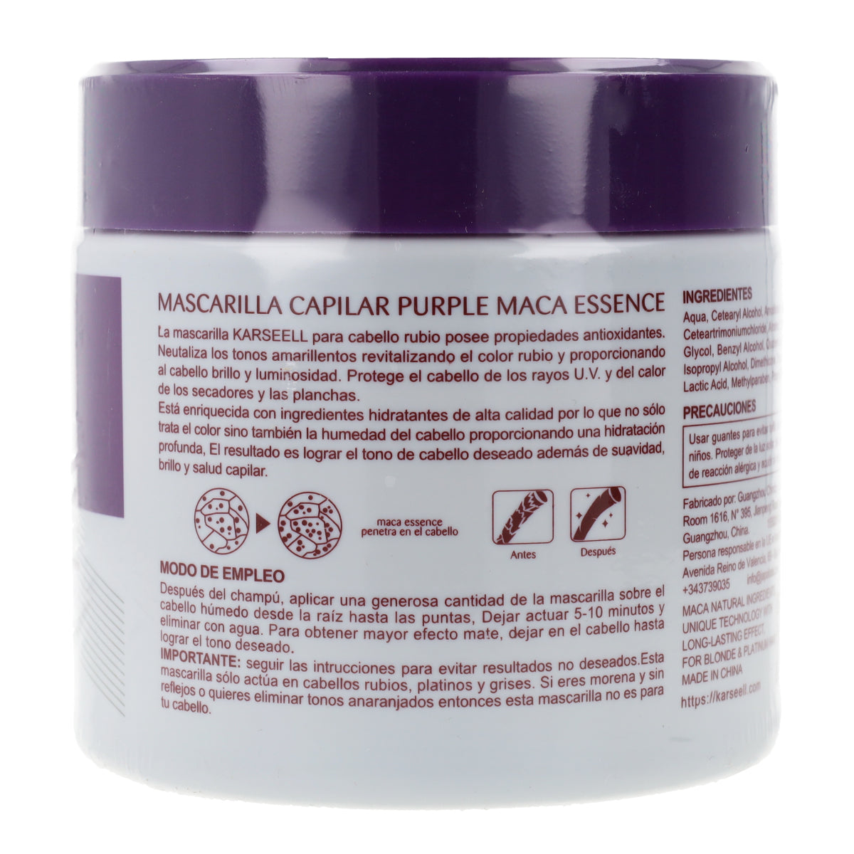 Masque Capillaire Violet Karseell 500 ml