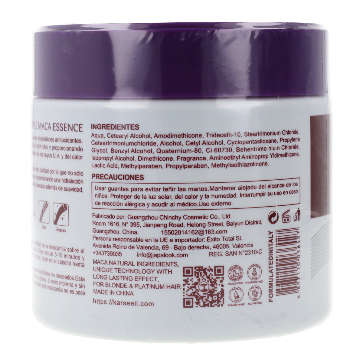 Masque Capillaire Violet Karseell 500 ml