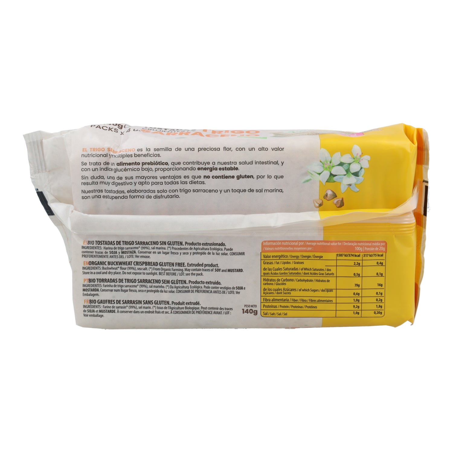 Glutenvrije boekweittoast Sol Natural 140 g BIO