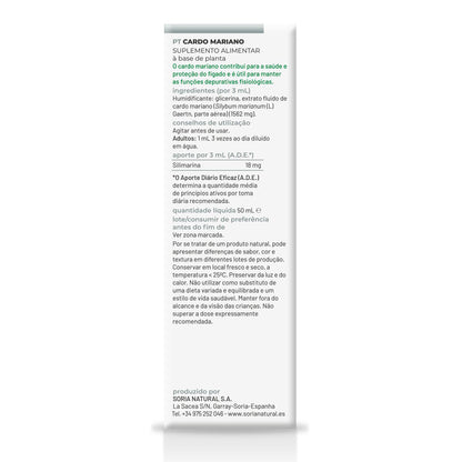 Extracto Cardo Mariano Soria Natural, 50 ml