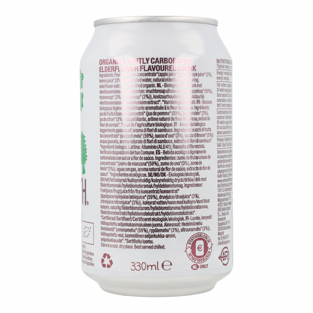 Biologische frisdrank van vlierbes Whole Earth 330 ml