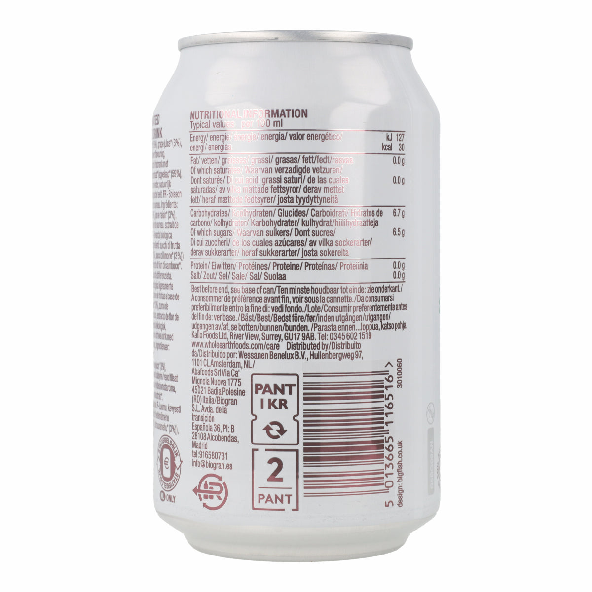 Biologische frisdrank van vlierbes Whole Earth 330 ml