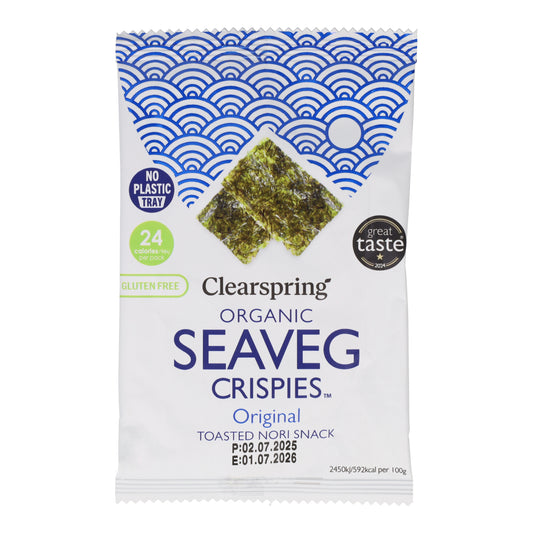 Biologische geroosterde nori-snack van Clearspring 4 g