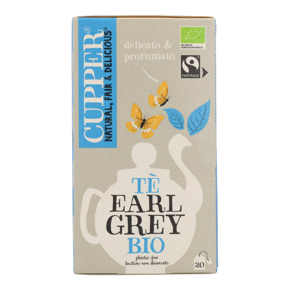 Thé noir Earl Grey Bio Cupper 20 sachets
