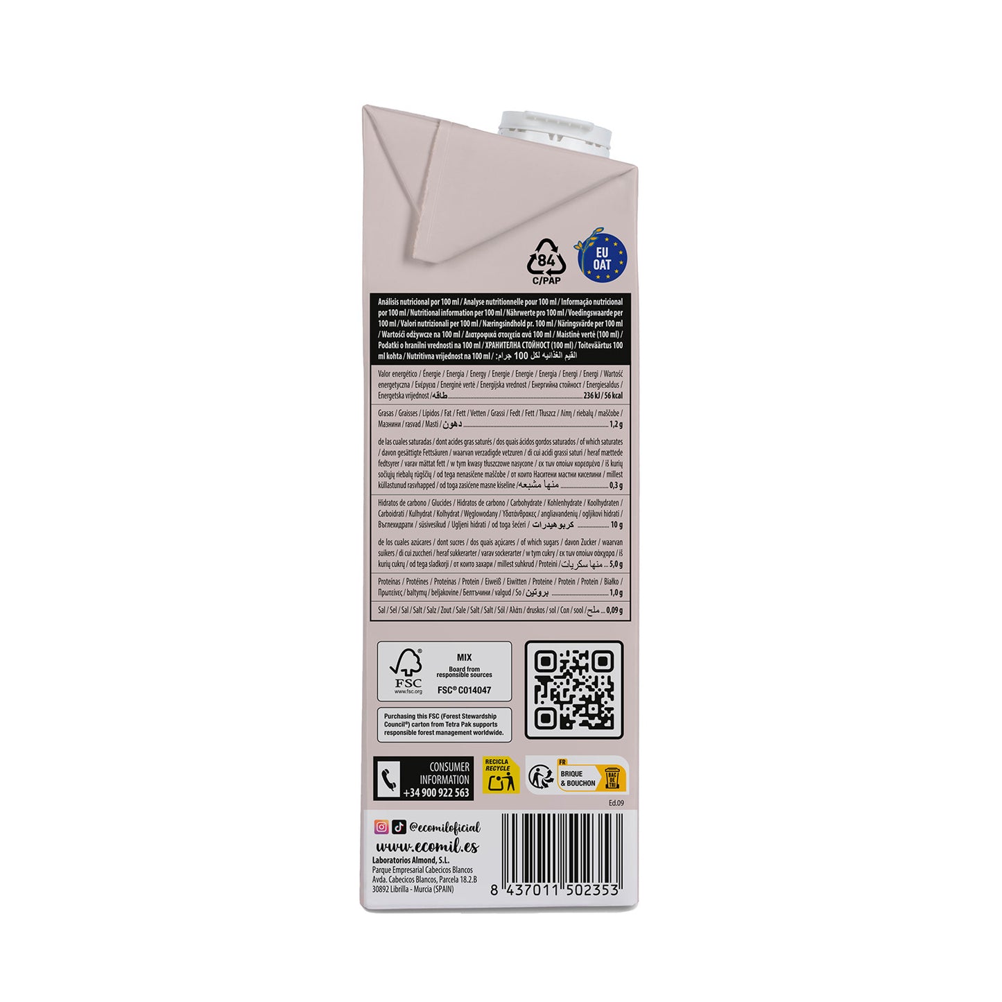 Boisson à l'avoine et au cacao bio NaturGreen 1 L