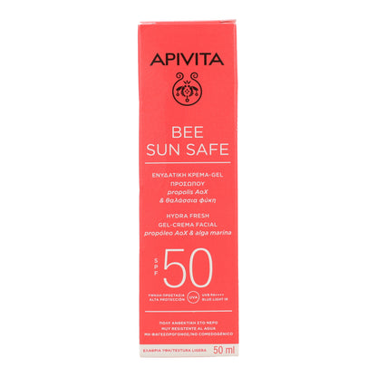 Gel crème solaire Hydra Fresh SPF50 Apivita 50 ml
