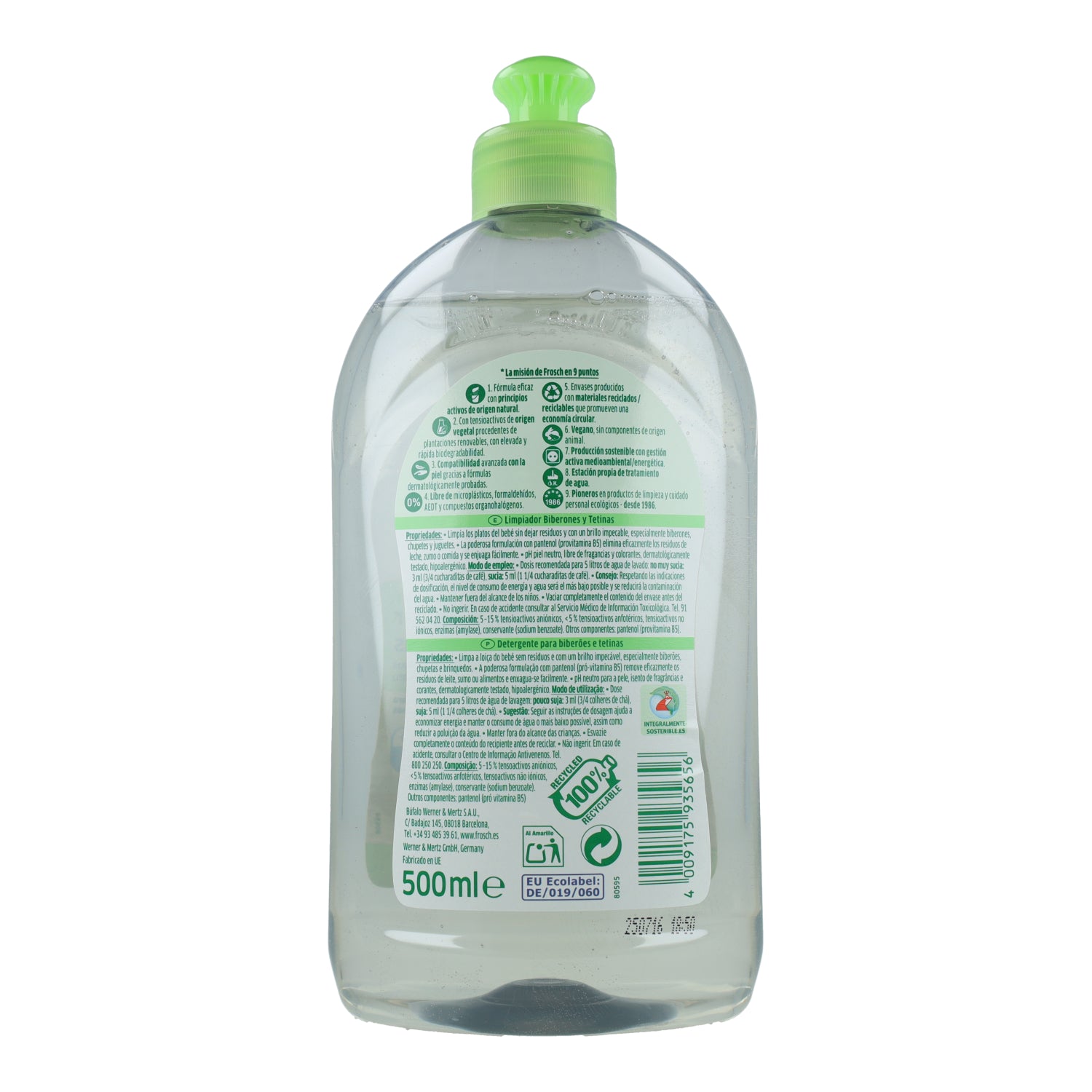 Babyfles- en speenreiniger Frosch 500 ml
