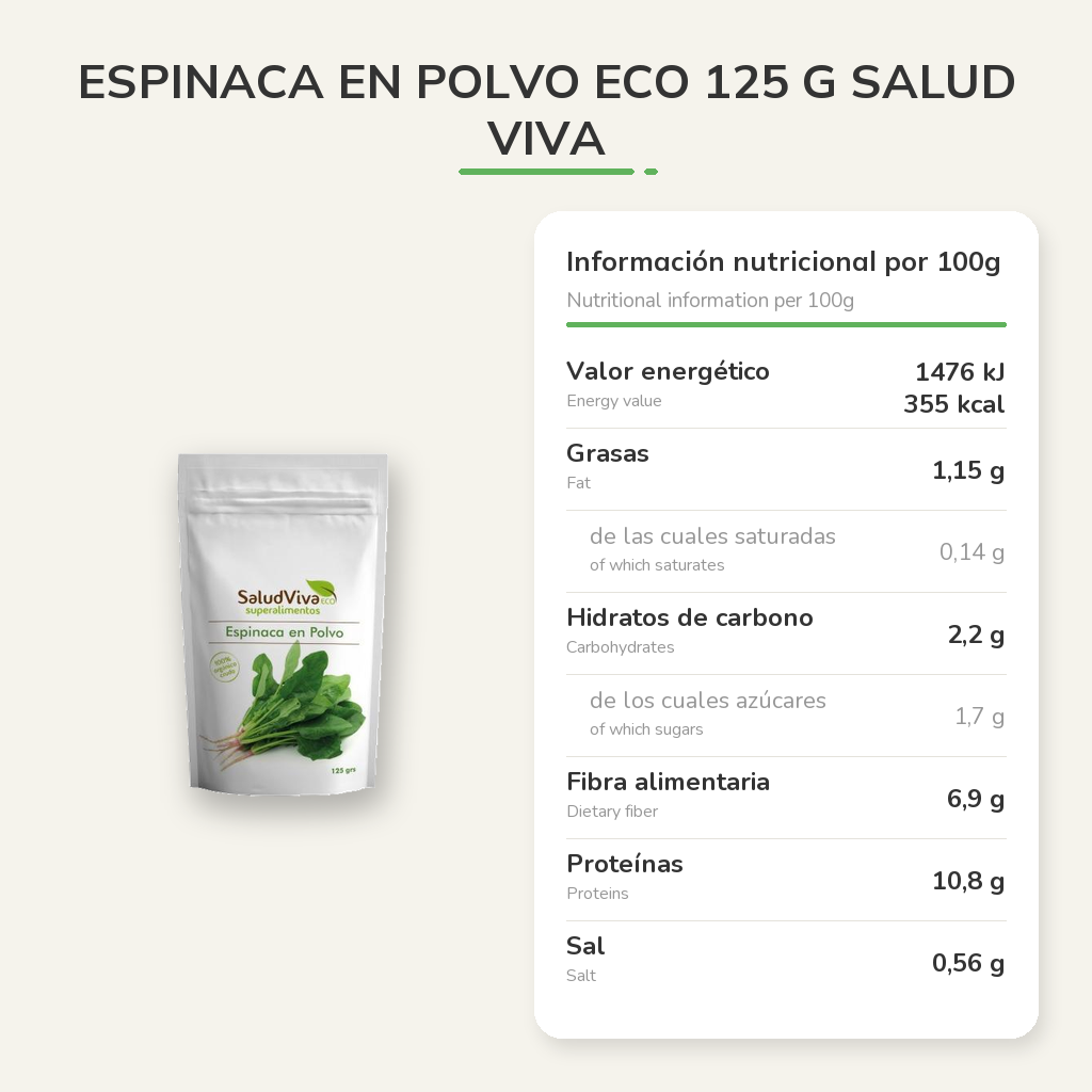Información nutricional