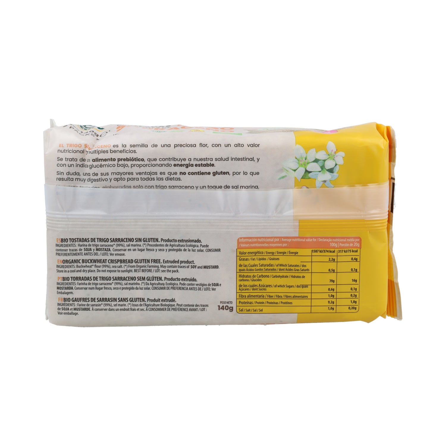 Glutenvrije boekweittoast Sol Natural 140 g BIO